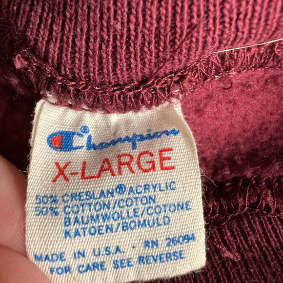 VTG Washington Redskins Sweatshirt Fits Large Raglan NFL Football Champion 1980s - Picture 11 of 16